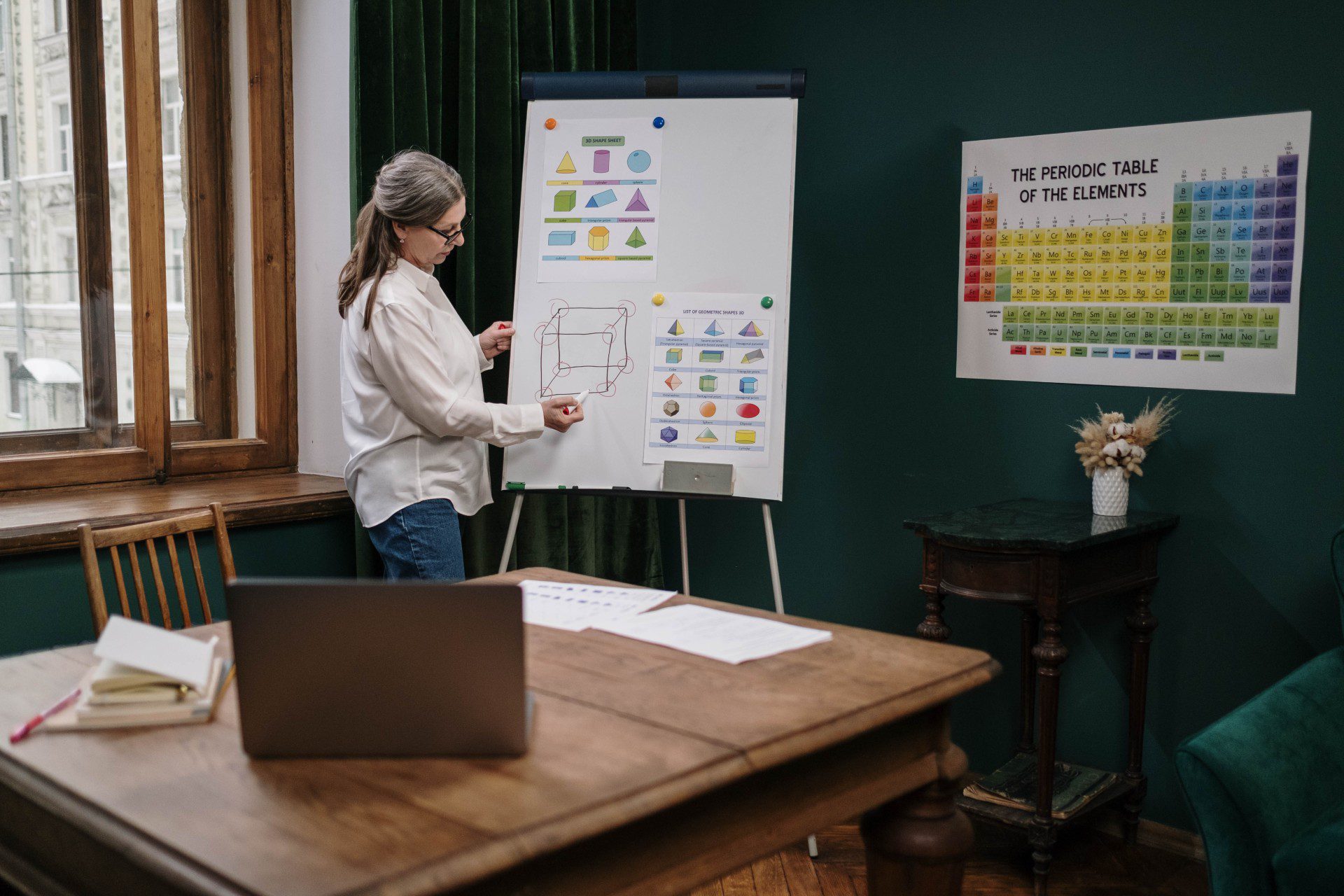 Woman Presenting a Webinar on Chemistry